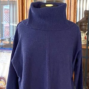 NWT Sundance Catalog Gracie Isle Navy Cowl Neck Sparkle Sweater Sz S NWT